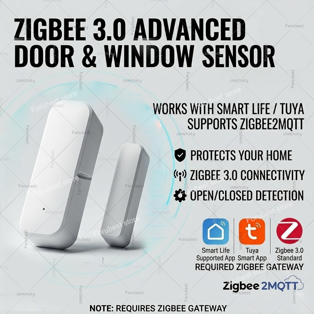 Home Security Gadgets - Czujnik otwarcia drzwi/okien Tuya Zigbee, inteligentny