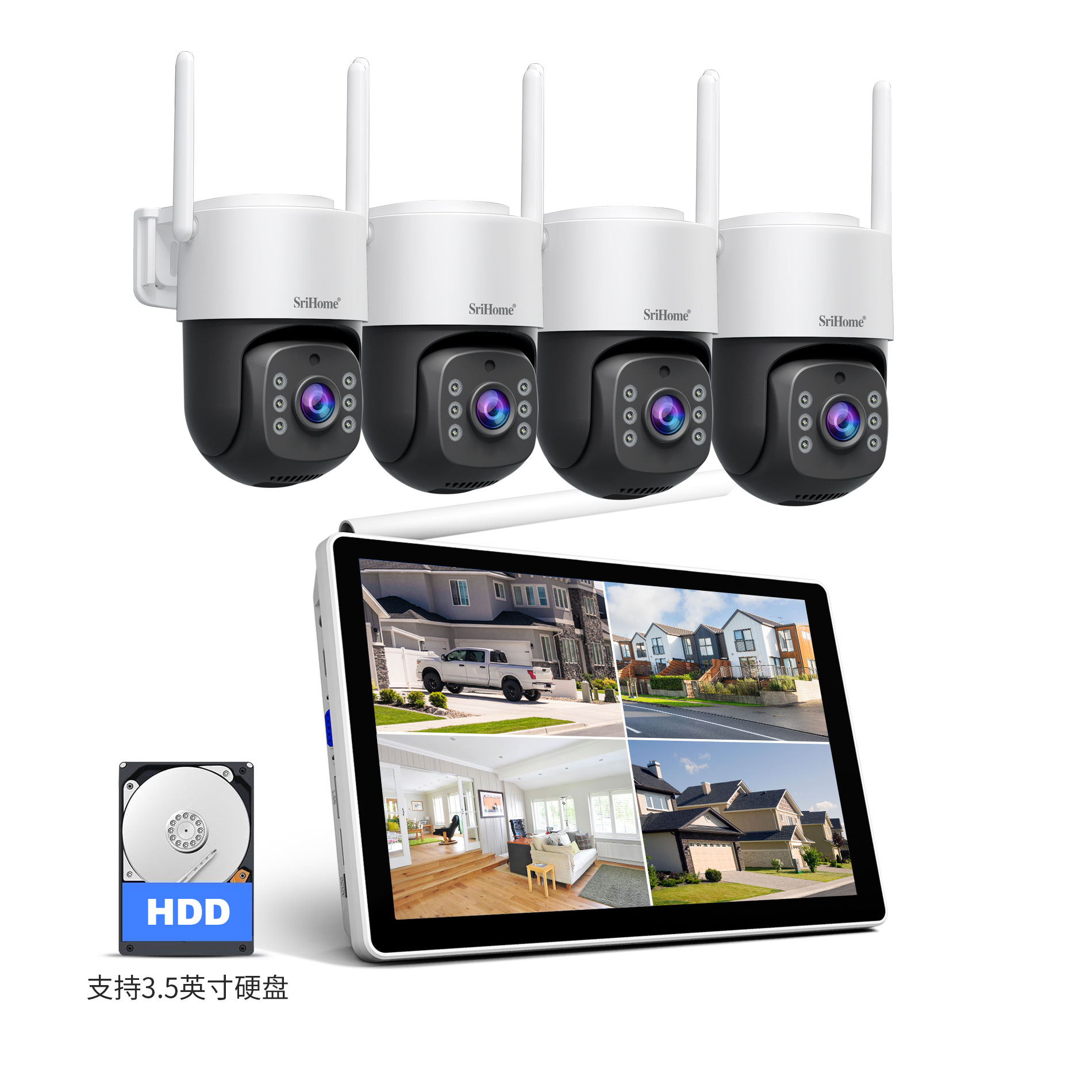 Home Security And Monitoring - Srihome NVS012-IPC056 Kamera IP 5MP z