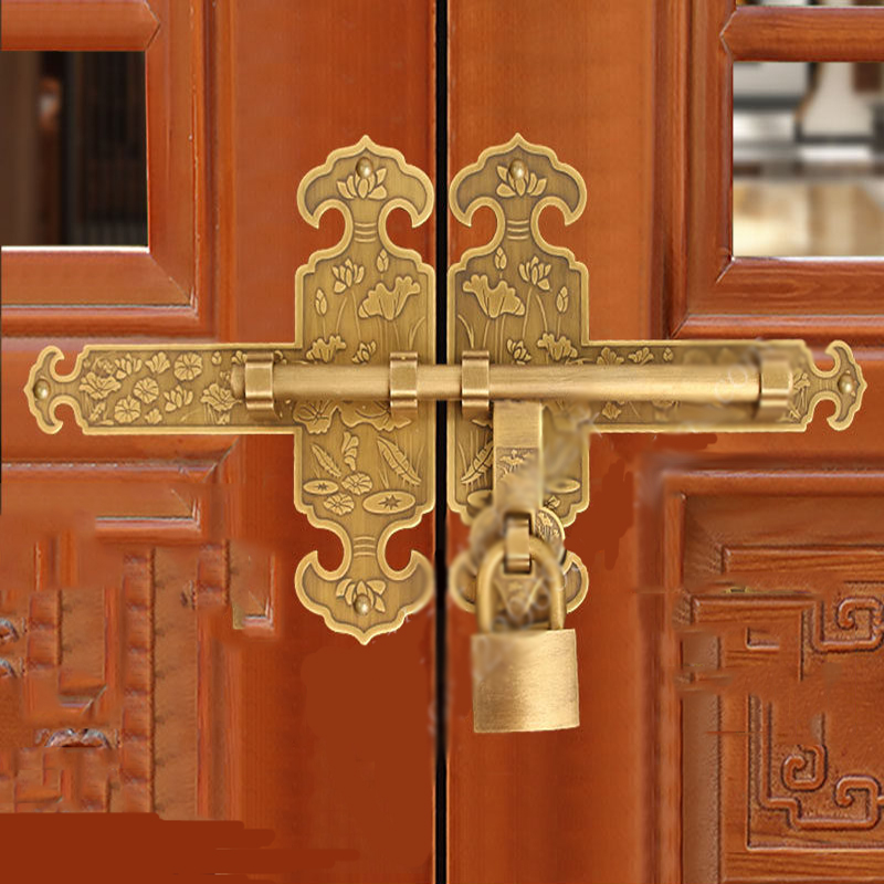 Home Security Tapo - Chiński, antyczny, solidny mosiężny zamek do