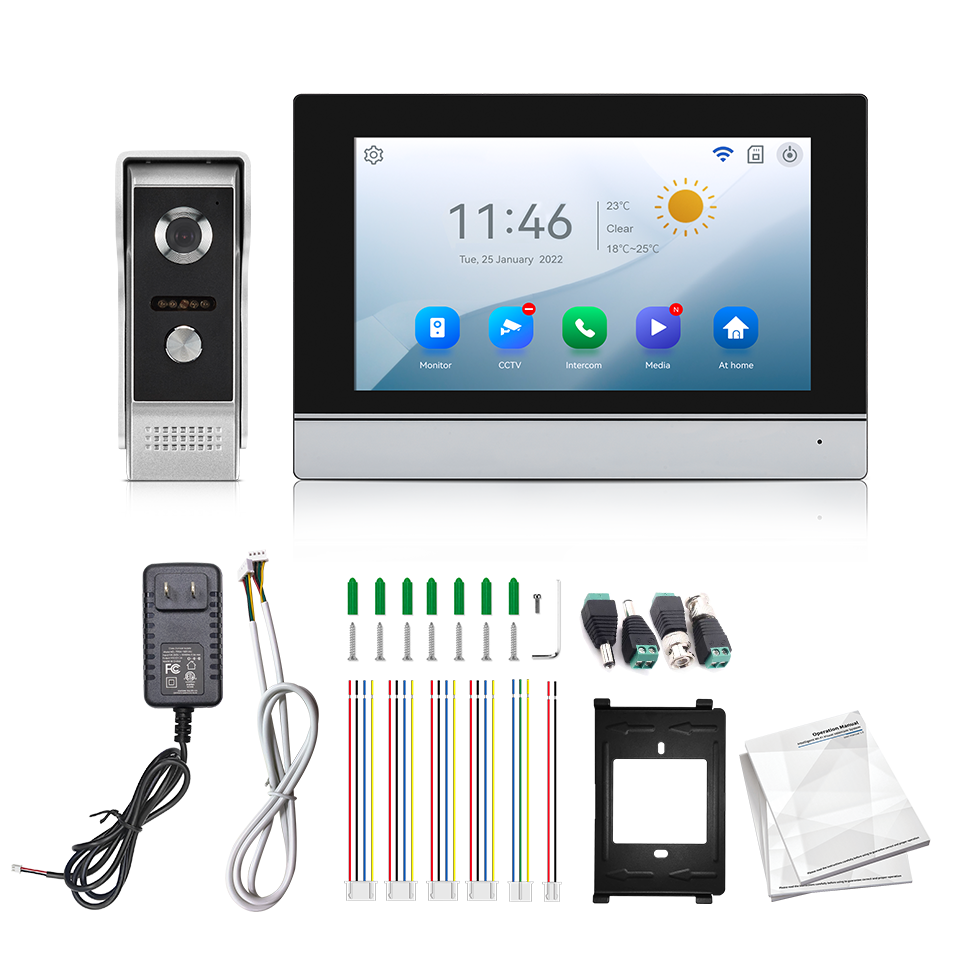 Home Security Company - 7-calowy ekran IPS, 2MP, zdalne sterowanie