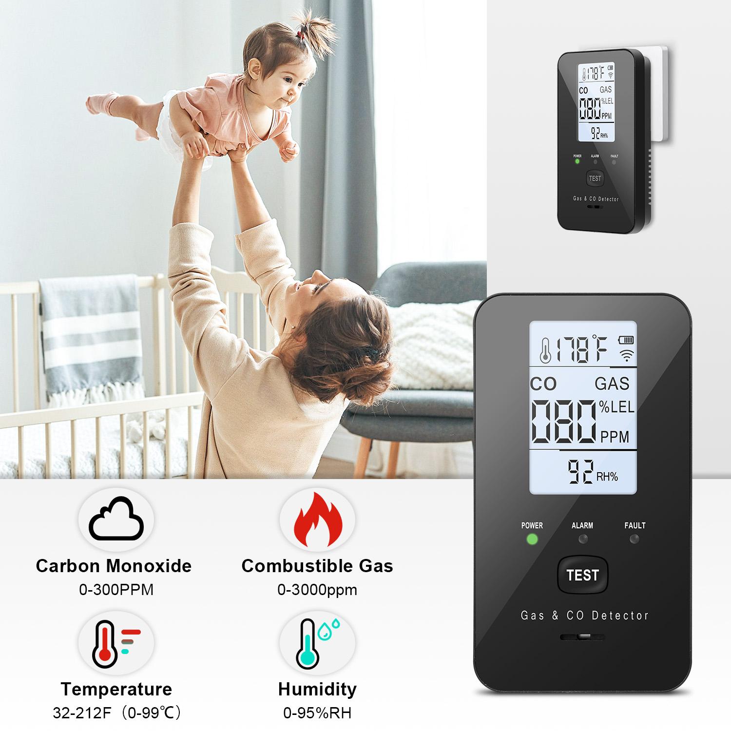 Detektor gazu ziemnego i tlenk – Home Security Gadgets recenzja i cena