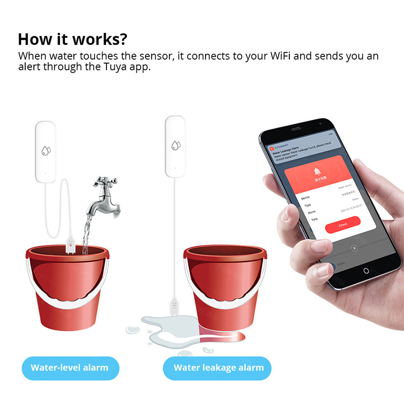 Czujnik wycieku wody Tuya WiFi – Home Security And Monitoring recenzja i cena