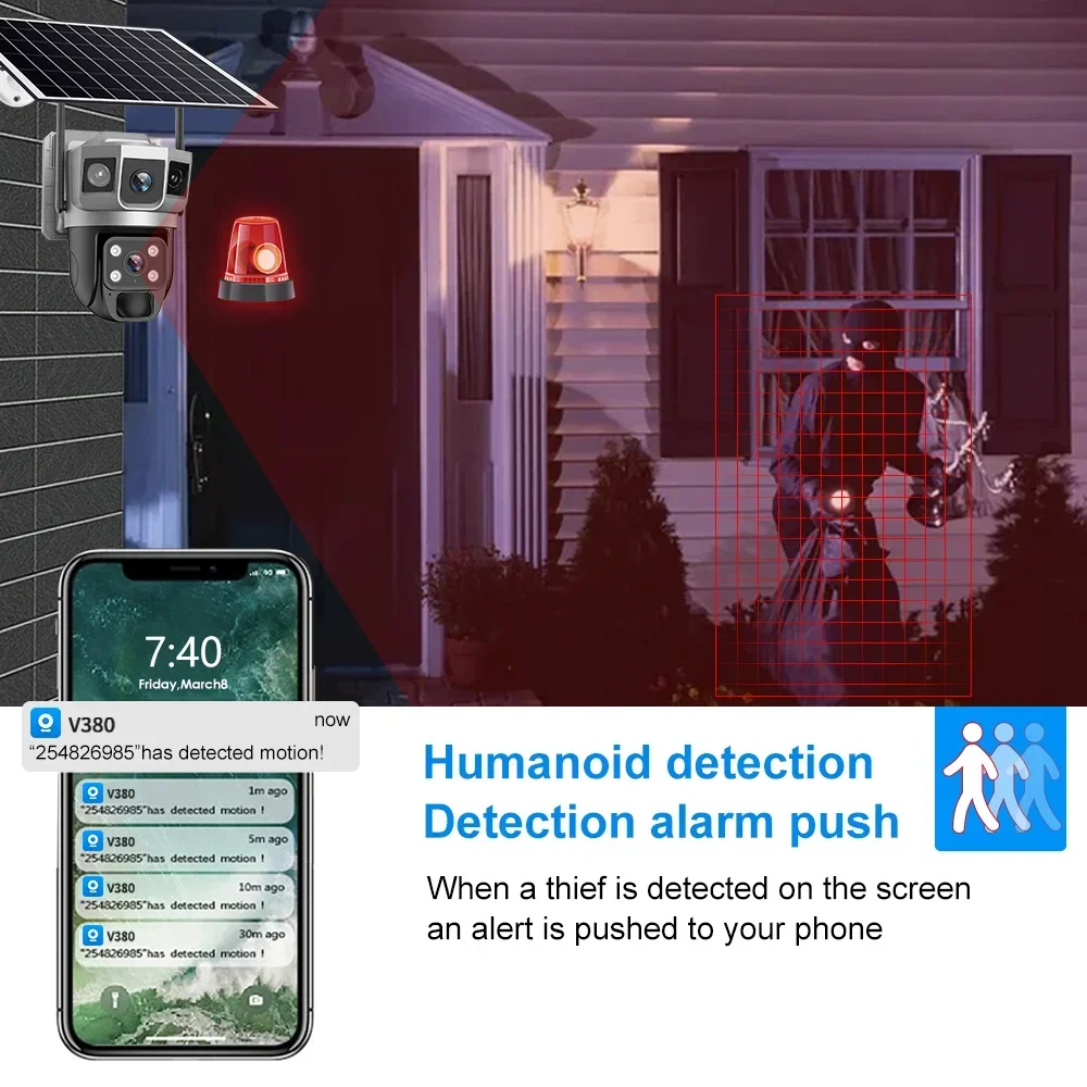 Kamera V380 4K z trzema ekrana – Home Security And Monitoring recenzja i cena